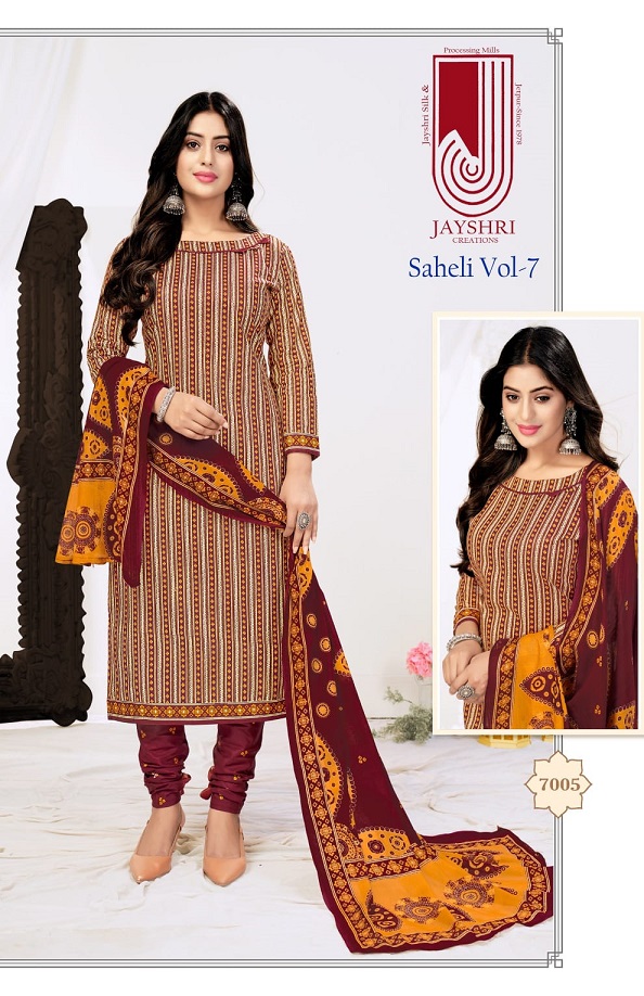 Jayshri Saheli Vol-7 Cotton Designer Printed Dress Material